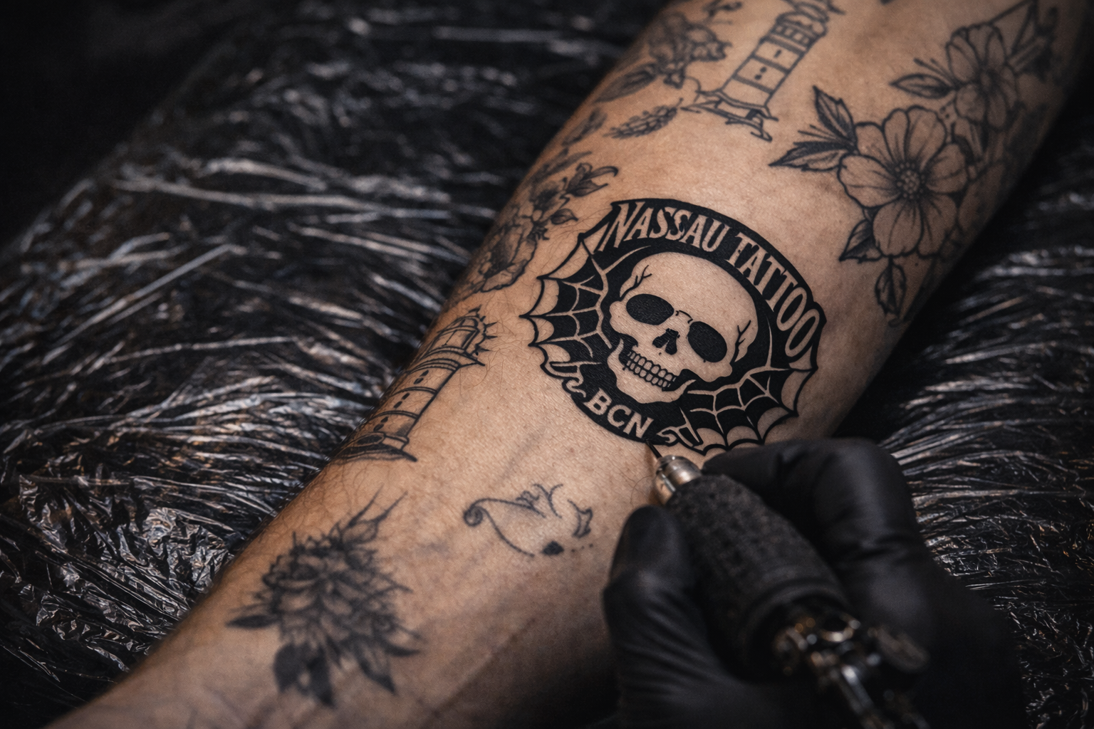Tattoo of the Nassau Tattoo BCN logo