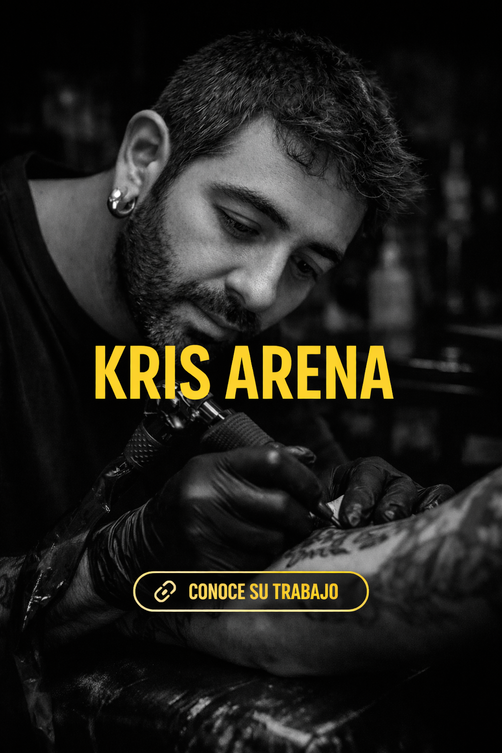 Visual application featuring tattoo artist Kris